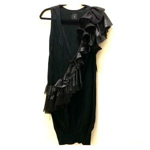 Ruffle Deep-V Sweater Dress from Japan Sz XS/S